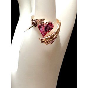 Angel Wing Love Heart Gold Ring